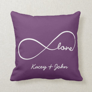 Infinity Love - purple Cushion