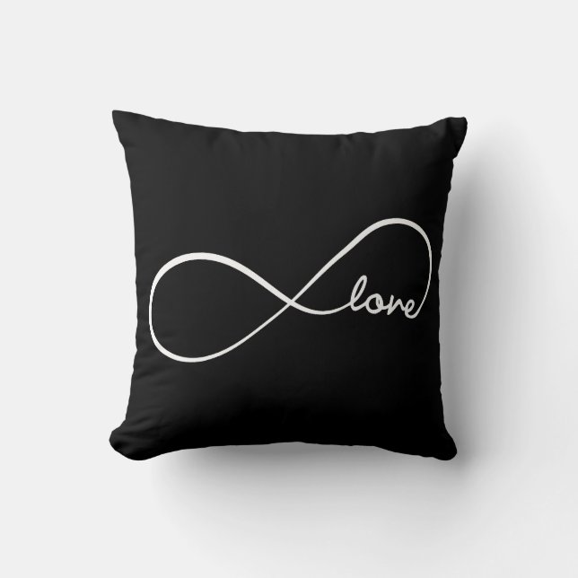 Infinity Love with chevron pattern Cushion (Front)