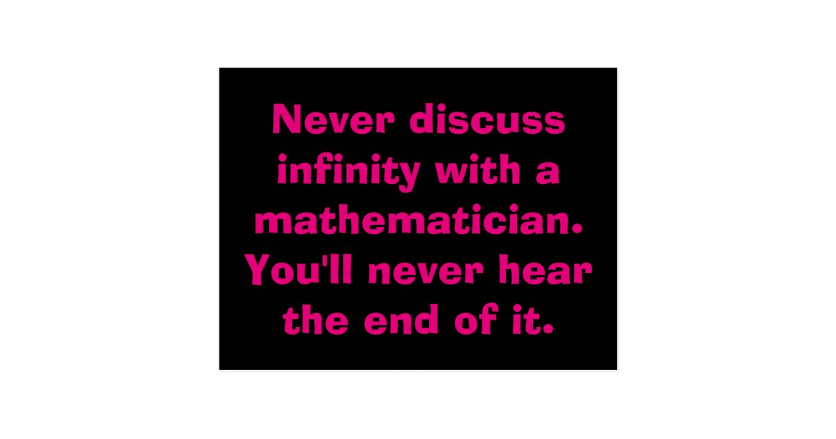 Infinity Math Postcards | Zazzle.co.uk
