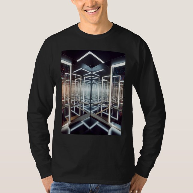 Infinity Mirrors Mesmerising Art Depth Mirror T-Shirt (Front)