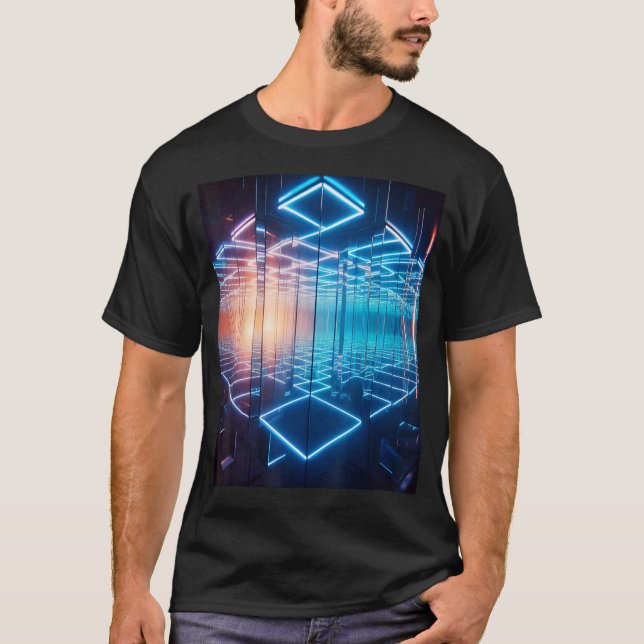 Infinity Mirrors Mesmerising Art Design Depth Mirr T-Shirt (Front)