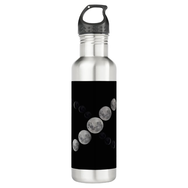 Infinity moon phase  710 ml water bottle (Front)