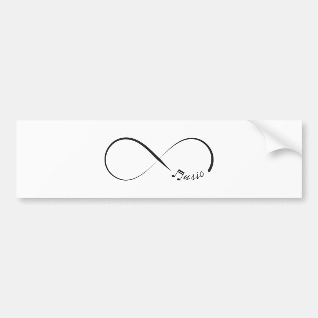 Infinity music symbol bumper sticker (Front)