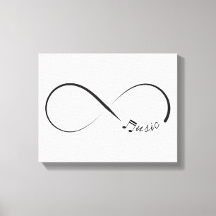 Infinity music symbol canvas print