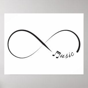 Infinity music symbol poster