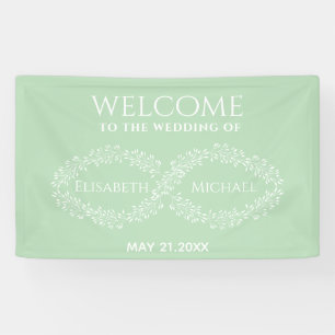 Infinity neo mint botanical  romantic chic elegant banner
