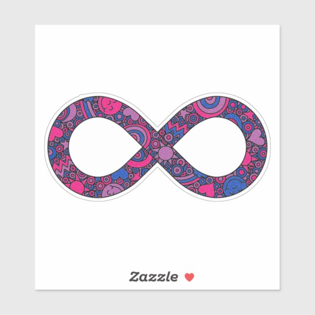Infinity Neurodiverse Doodle Bisexual Pride Flag (Sheet)