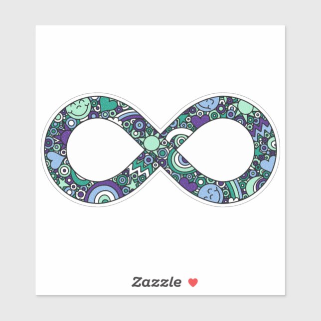 Infinity Neurodiverse Doodle Gay Men's Pride Flag (Sheet)