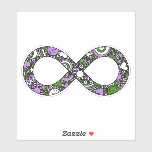 Infinity Neurodiverse Genderqueer Pride Flag (Sheet)