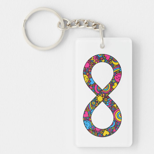 Infinity Neurodiverse Pansexual Pride Limitless Key Ring (Front)
