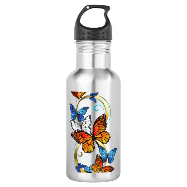 Infinity of Monarch Butterflies 710 Ml Water Bottle (Front)