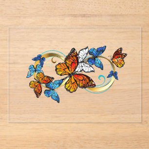 Infinity of Monarch Butterflies Acrylic Invitations