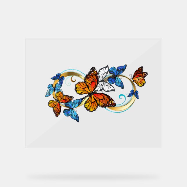 Infinity of Monarch Butterflies Acrylic Sign (Front)