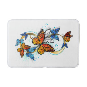 Infinity of Monarch Butterflies Bath Mat