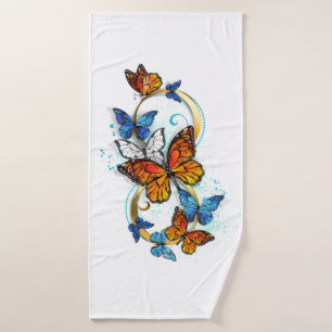 Infinity of Monarch Butterflies Bath Towel