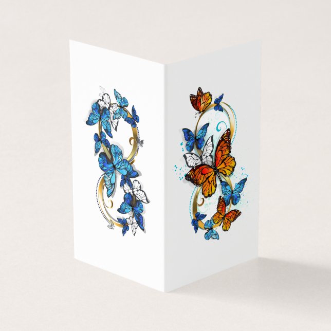Infinity of Monarch Butterflies Business Card (Outside)
