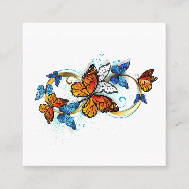 Infinity of Monarch Butterflies Calling Card (Front)