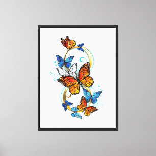 Infinity of Monarch Butterflies Canvas Print