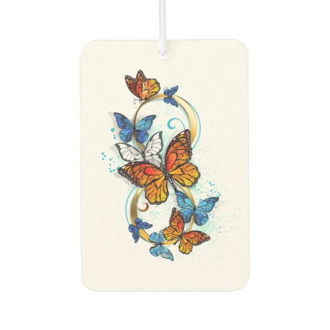 Infinity of Monarch Butterflies Car Air Freshener (Front)