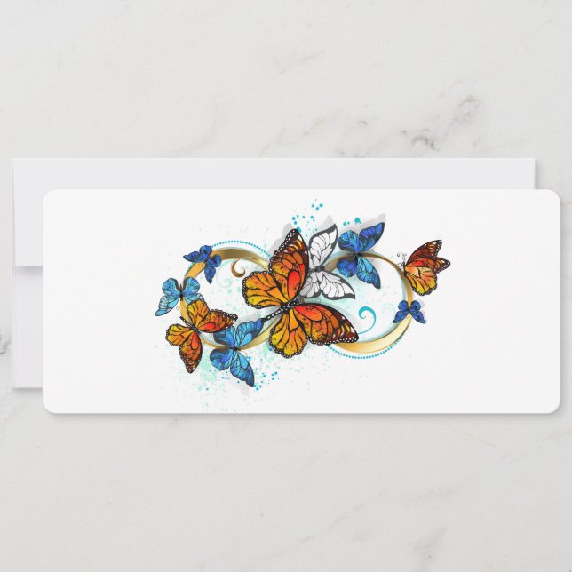 Infinity of Monarch Butterflies Card (Front)