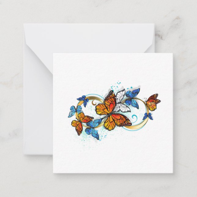 Infinity of Monarch Butterflies Card (Front)