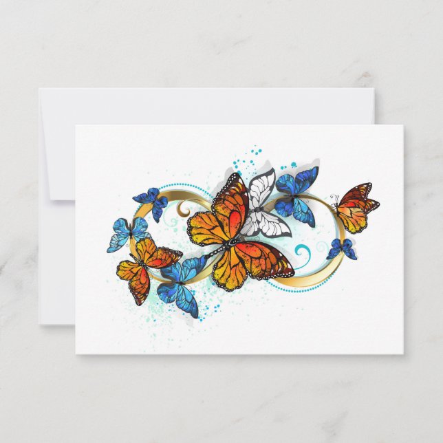 Infinity of Monarch Butterflies Card (Front)