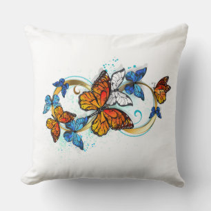 Infinity of Monarch Butterflies Cushion