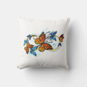 Infinity of Monarch Butterflies Cushion