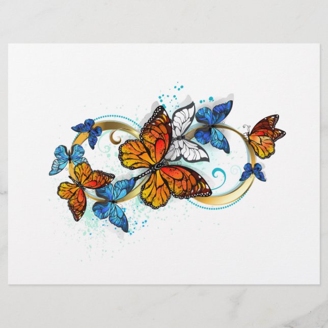Infinity of Monarch Butterflies Custom Letterhead (Front)