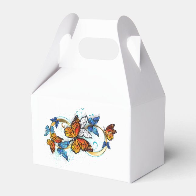 Infinity of Monarch Butterflies Favour Box (Front Side)