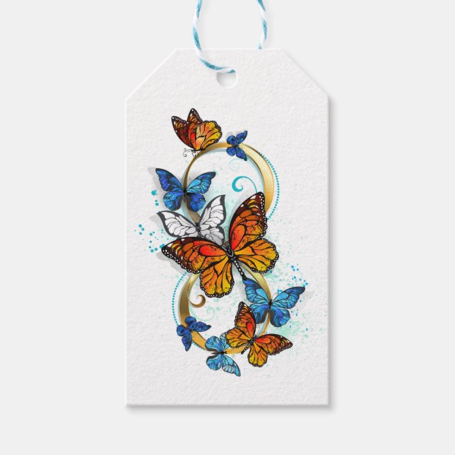 Infinity of Monarch Butterflies Gift Tags (Front)