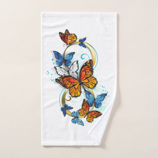Infinity of Monarch Butterflies Hand Towel (Hand Towel)