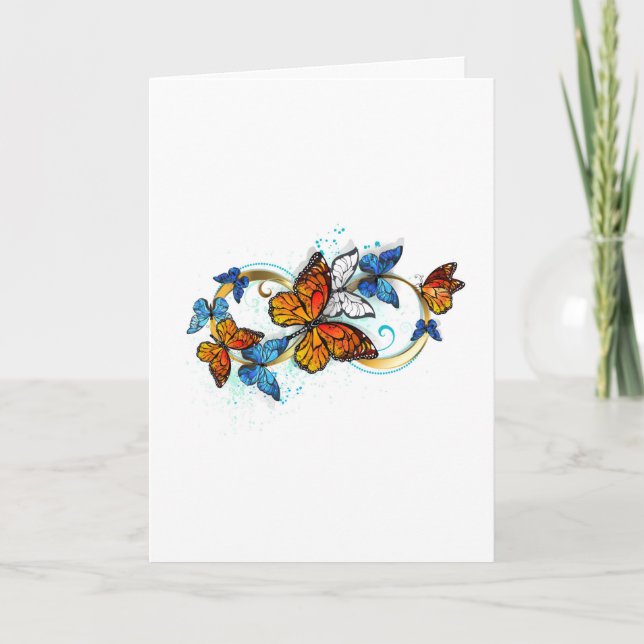 Infinity of Monarch Butterflies Holiday Card (Front)