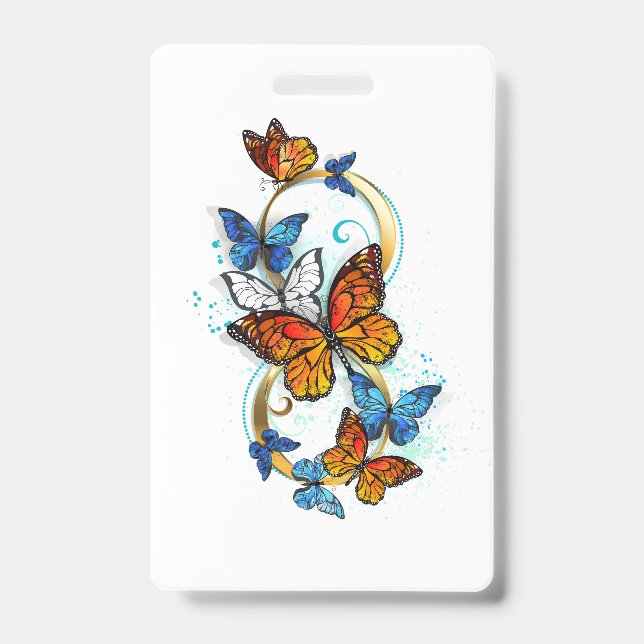 Infinity of Monarch Butterflies ID Badge (Front)