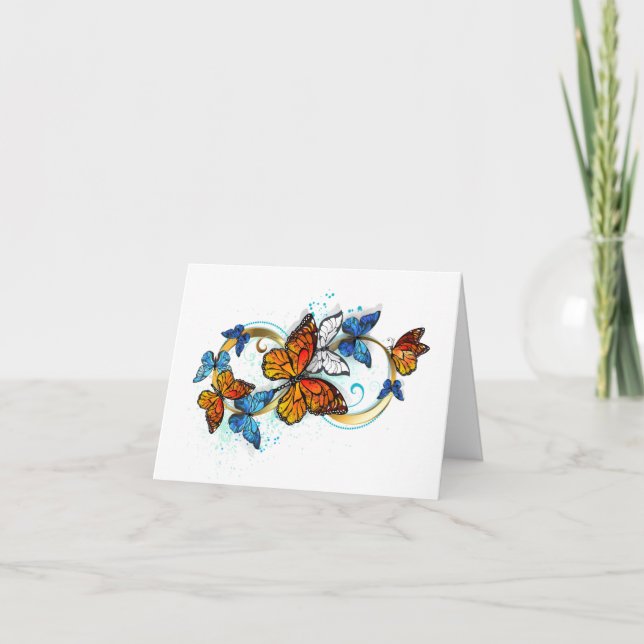 Infinity of Monarch Butterflies Invitation (Front)