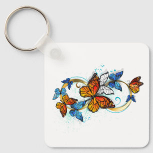 Infinity of Monarch Butterflies Key Ring