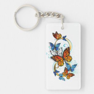 Infinity of Monarch Butterflies Key Ring