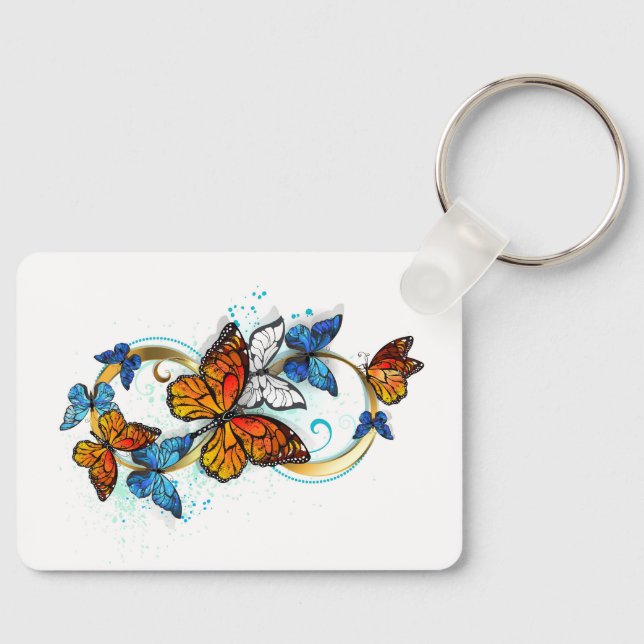 Infinity of Monarch Butterflies Key Ring (Front)