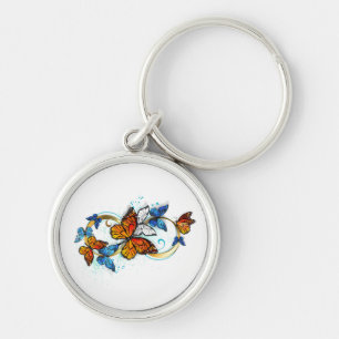 Infinity of Monarch Butterflies Key Ring