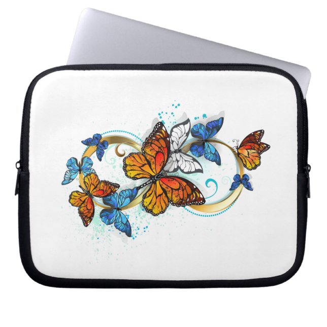 Infinity of Monarch Butterflies Laptop Sleeve (Front)