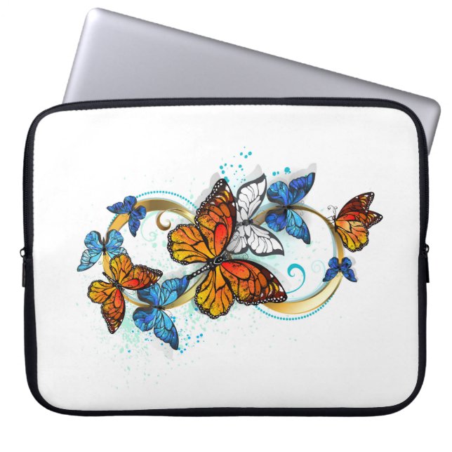 Infinity of Monarch Butterflies Laptop Sleeve (Front)