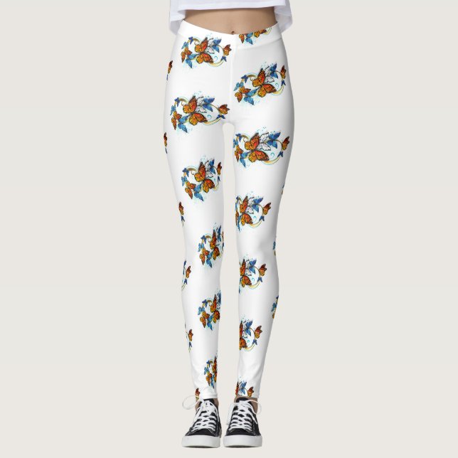 Infinity of Monarch Butterflies Leggings (Front)
