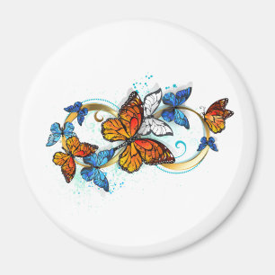 Infinity of Monarch Butterflies Magnet
