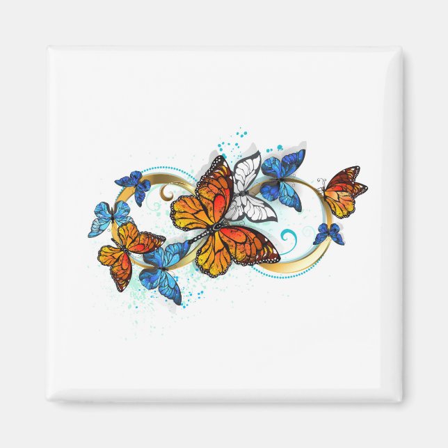 Infinity of Monarch Butterflies Magnet (Front)