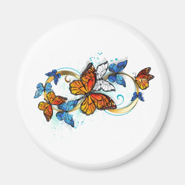 Infinity of Monarch Butterflies Magnet (Front)