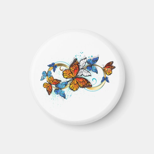 Infinity of Monarch Butterflies Magnet (Front)
