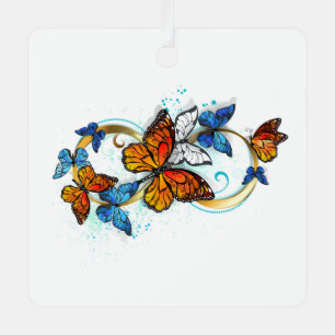 Infinity of Monarch Butterflies Metal Tree Decoration