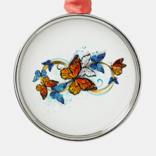 Infinity of Monarch Butterflies Metal Tree Decoration