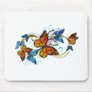 Infinity of Monarch Butterflies Mouse Mat