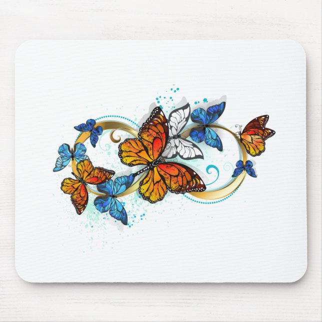 Infinity of Monarch Butterflies Mouse Mat (Front)